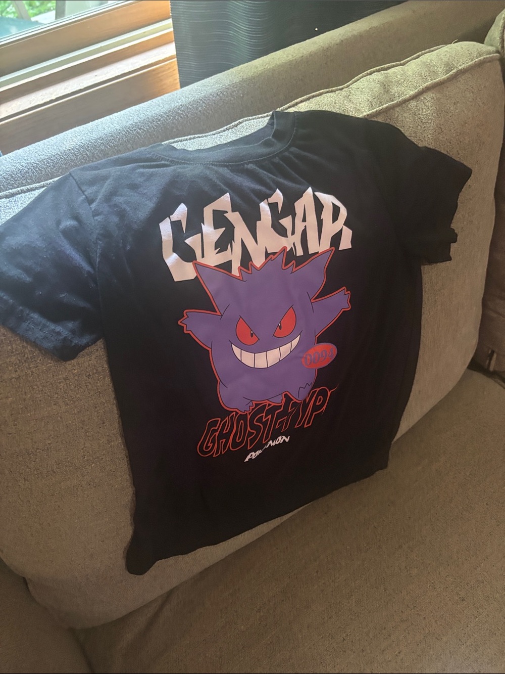 Pokemon Gengar Graphic Tee in Black and Purple
